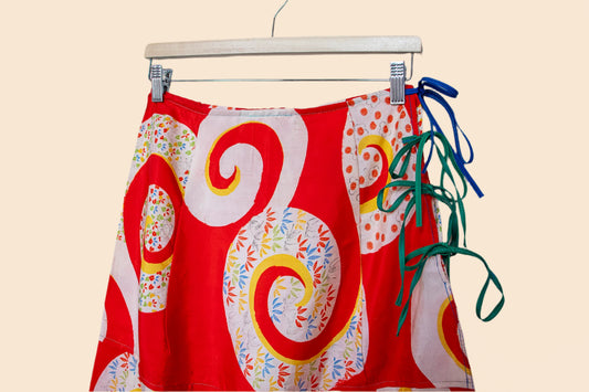 swirlsilk midi skirt