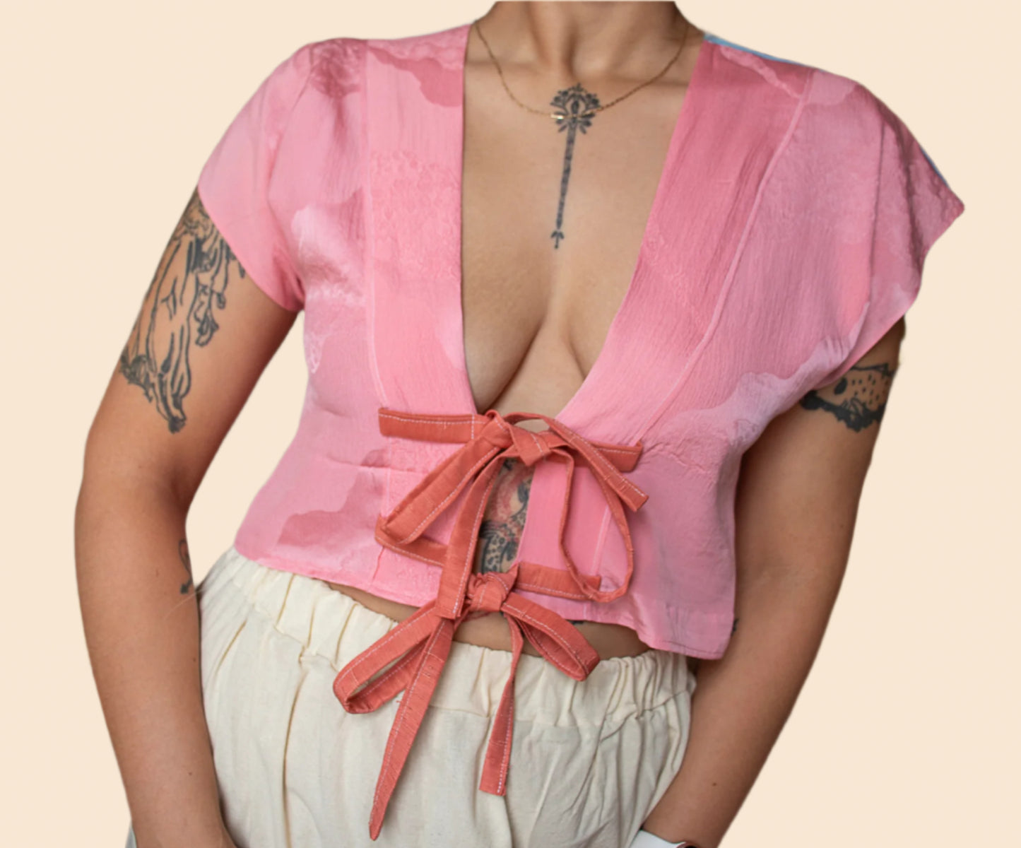 butterfly silk top