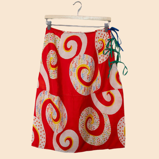 swirlsilk midi skirt